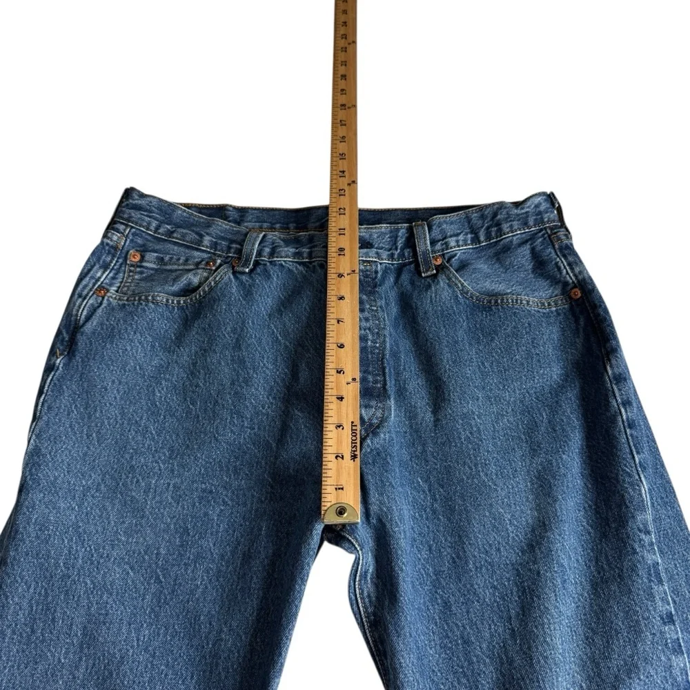 Levi's 501 Original Mid Rise Regular Fit Straight Leg Jeans Denim Pants Men's 36